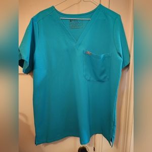 Figs one pocket top-Teal